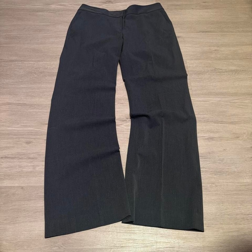32x30 Dark Grey Pleated Bootcut Flared Dress Pants Y2K Grunge